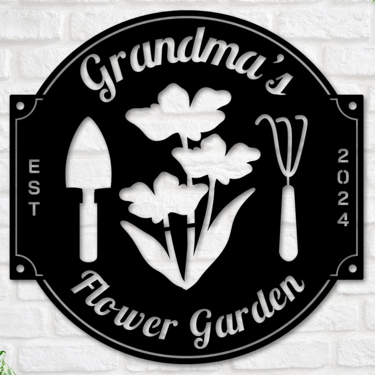 Personalized Flower Garden Metal Sign: A Custom Gift - Napa Valley Wildflower Co.