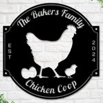 Personalized Metal Chicken Coop Sign: Custom Hen House Decor - Napa Valley Wildflower Co.