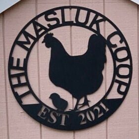 Personalized "Our Little Coop" Metal Sign - Napa Valley Wildflower Co.