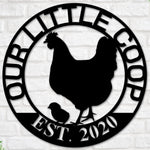 Personalized "Our Little Coop" Metal Sign - Napa Valley Wildflower Co.