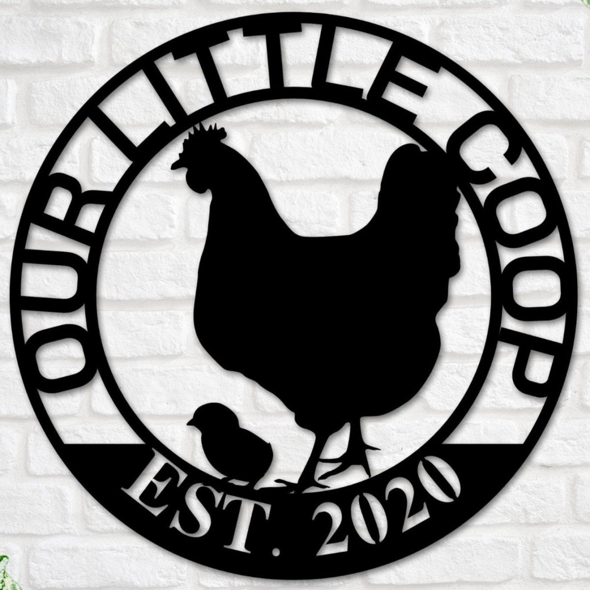 Personalized "Our Little Coop" Metal Sign - Napa Valley Wildflower Co.