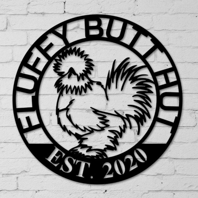 Personalized Silkie Chicken Coop Metal Sign - Napa Valley Wildflower Co.