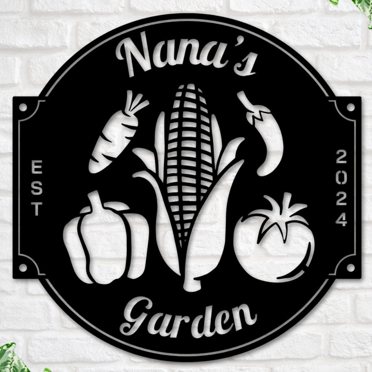 Personalized Vegetable Garden Metal Sign - Napa Valley Wildflower Co.