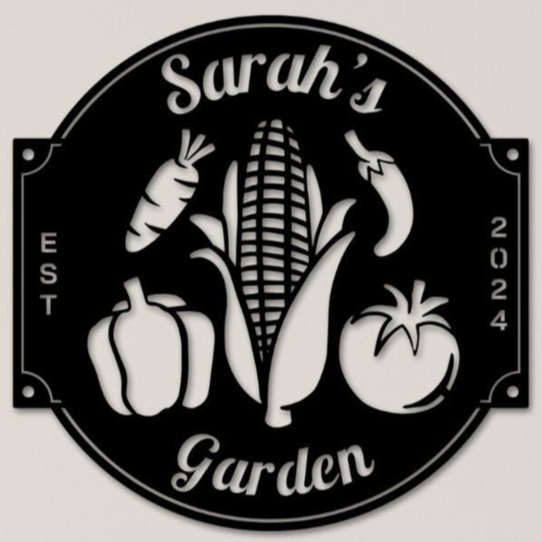 Personalized Vegetable Garden Metal Sign - Napa Valley Wildflower Co.