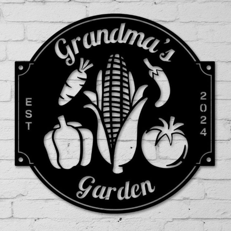 Personalized Vegetable Garden Metal Sign - Napa Valley Wildflower Co.