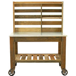 Redwood Potting Table & Outdoor Buffet Island - Napa Valley Wildflower Co.