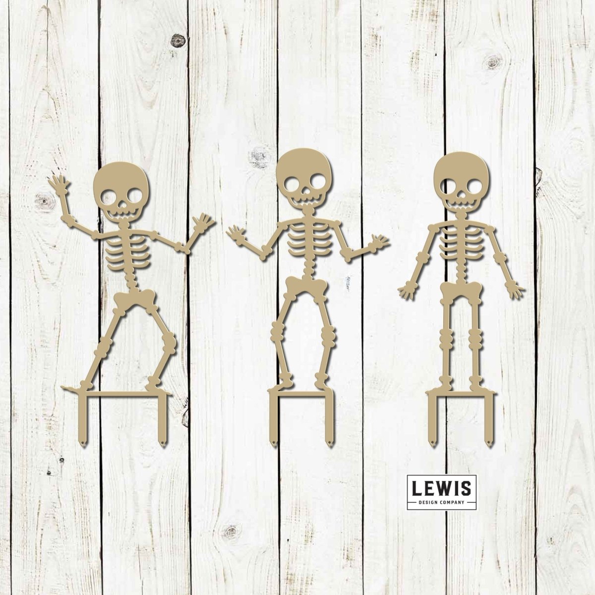 Skeleton Metal Yard Stakes Set - Napa Valley Wildflower Co.