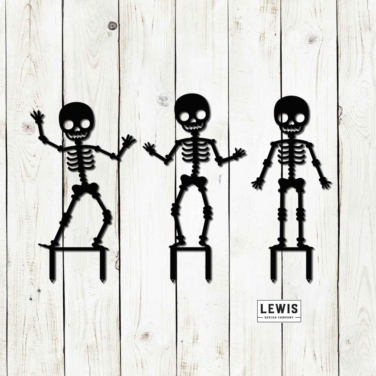Skeleton Metal Yard Stakes Set - Napa Valley Wildflower Co.