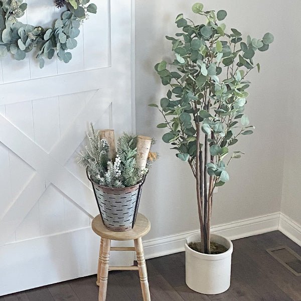 Tall Lifelike Potted Tree - Napa Valley Wildflower Co.