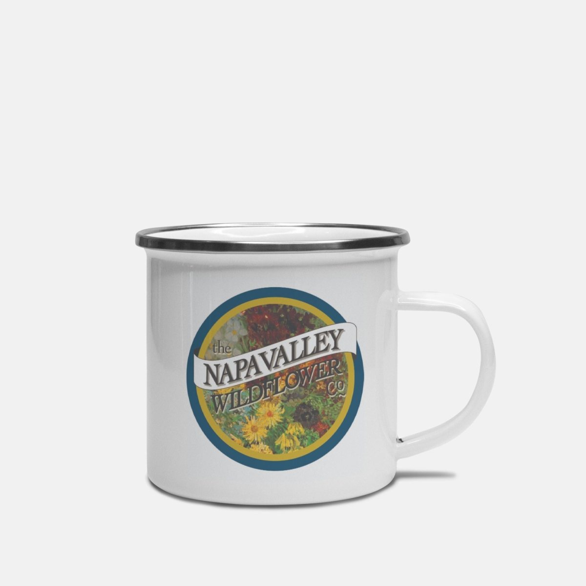 The Classic Camp Mug | 10 oz. (Silver Rim) - Napa Valley Wildflower Co.