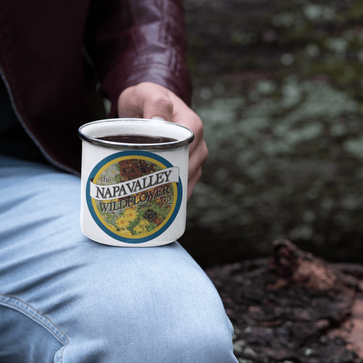 The Classic Camp Mug | 10 oz. (Silver Rim) - Napa Valley Wildflower Co.