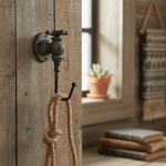 Vintage Cast Iron Faucet Hook, Industrial Farmhouse Wall Accent - Napa Valley Wildflower Co.