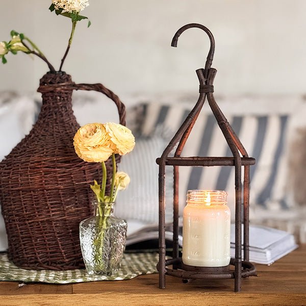 Vintage Inspired Open Cage Candle Lanterns, Set of Two - Napa Valley Wildflower Co.