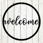 Welcome Circle Metal Sign - Napa Valley Wildflower Co.