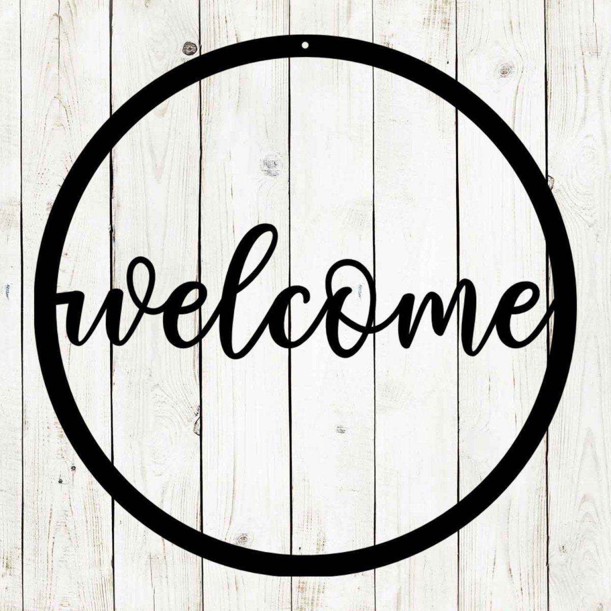 Welcome Circle Metal Sign - Napa Valley Wildflower Co.