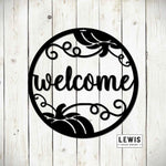 Welcome Fall Metal Door Hanger - Napa Valley Wildflower Co.
