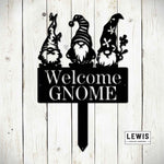 Welcome Gnome Garden Metal Ground Stake - Napa Valley Wildflower Co.