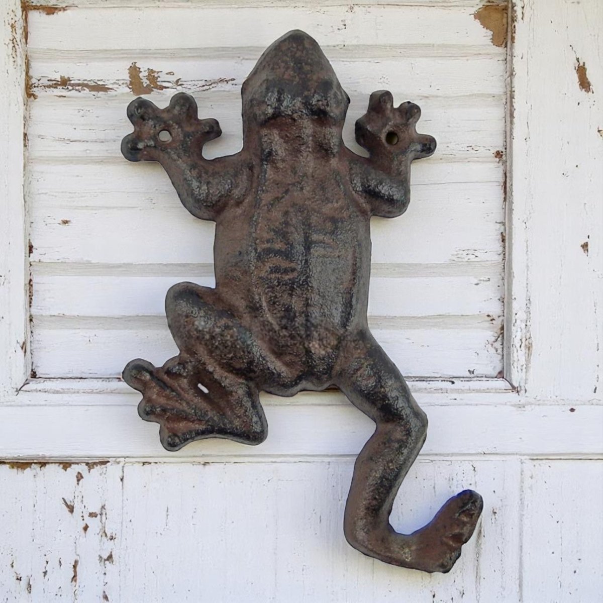 Whimsical Cast Iron Frog Wall Hook - Napa Valley Wildflower Co.