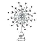 13" Silver Crystal Burst Tree Topper | Mid - Century Modern Elegance - Napa Valley Wildflower Co.