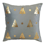 18" Gold Tree Motif Square Pillow | Refined Holiday Elegance - Napa Valley Wildflower Co.