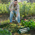 18” Rolling Lawn Aerator – Spike Yard Aerator with Splash Guard & Comfort Handl - Napa Valley Wildflower Co.
