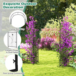 2 - in - 1 Garden Arbor with Planter Boxes – Metal Arch Trellis with Side Planters (Black) - Napa Valley Wildflower Co.