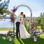 2 - in - 1 Garden Arbor with Planter Boxes – Metal Arch Trellis with Side Planters (Black) - Napa Valley Wildflower Co.