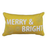 20" Merry & Bright Rectangle Pillow | Silver & Gold Glamour - Napa Valley Wildflower Co.