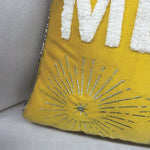 20" Merry & Bright Rectangle Pillow | Silver & Gold Glamour - Napa Valley Wildflower Co.