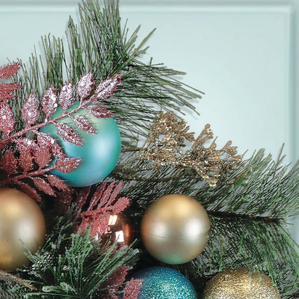 24" Touch of Whimsy Pastel Wreath | Soft &amp; Elegant Holiday Decor - Napa Valley Wildflower Co.