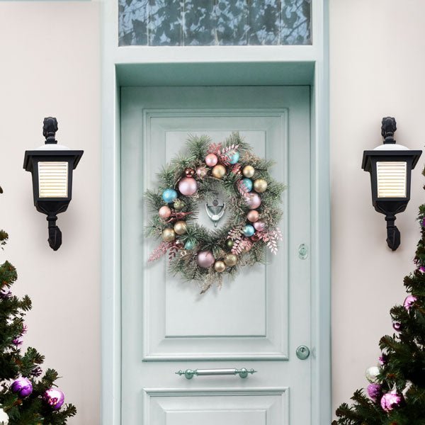 24" Touch of Whimsy Pastel Wreath | Soft &amp; Elegant Holiday Decor - Napa Valley Wildflower Co.