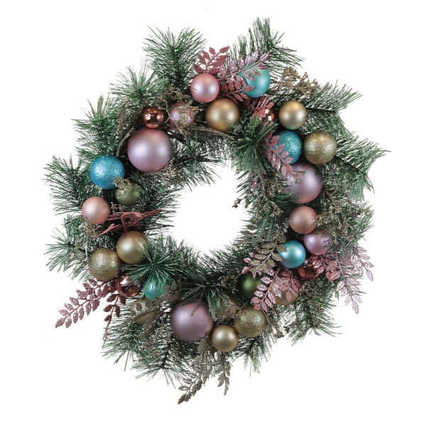 24" Touch of Whimsy Pastel Wreath | Soft &amp; Elegant Holiday Decor - Napa Valley Wildflower Co.