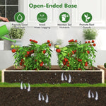 3 - Tier Raised Garden Bed with Lattice Trellis – Stackable Wooden Planter (Natural) - Napa Valley Wildflower Co.