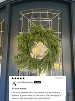 30'' Real Touch Norfolk Pine Christmas Wreath - Napa Valley Wildflower Co.