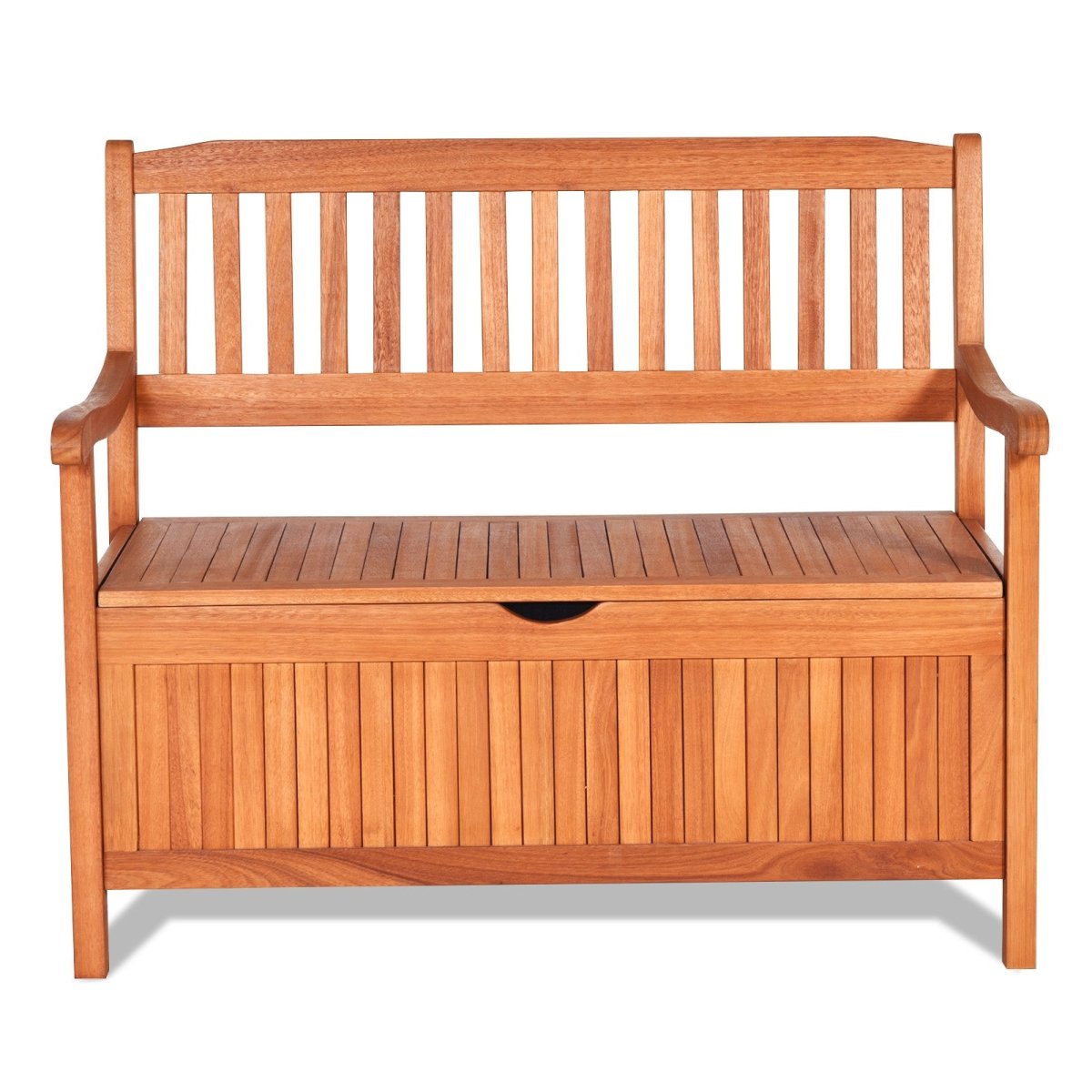33 Gallon Wooden Storage Bench with Liner – Eucalyptus Patio Storage Seat - Napa Valley Wildflower Co.