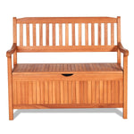 33 Gallon Wooden Storage Bench with Liner – Eucalyptus Patio Storage Seat - Napa Valley Wildflower Co.