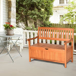 33 Gallon Wooden Storage Bench with Liner – Eucalyptus Patio Storage Seat - Napa Valley Wildflower Co.