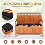 33 Gallon Wooden Storage Bench with Liner – Eucalyptus Patio Storage Seat - Napa Valley Wildflower Co.