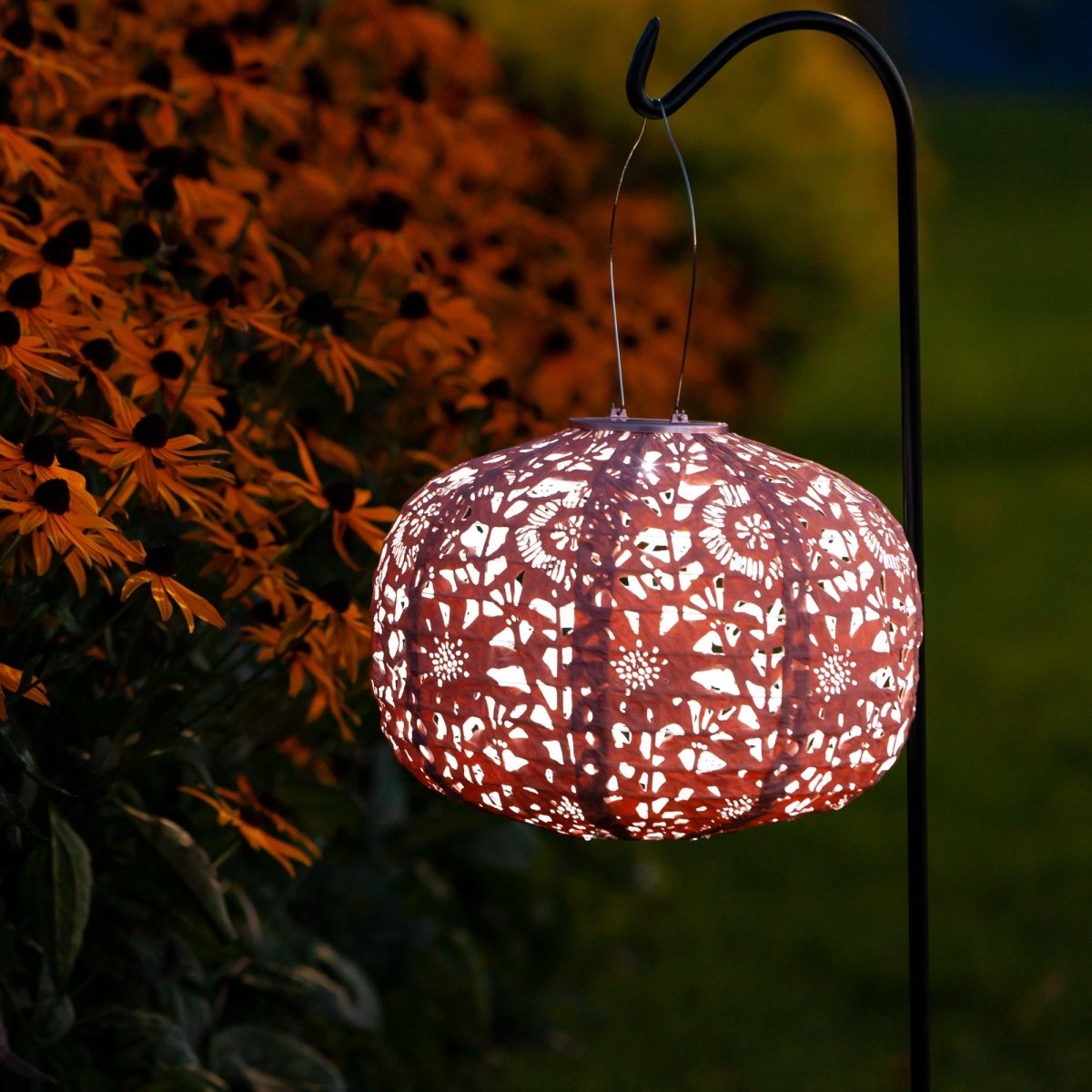 36" Steel Shepherd’s Hook for Solar Lanterns & Garden Decor - Napa Valley Wildflower Co.