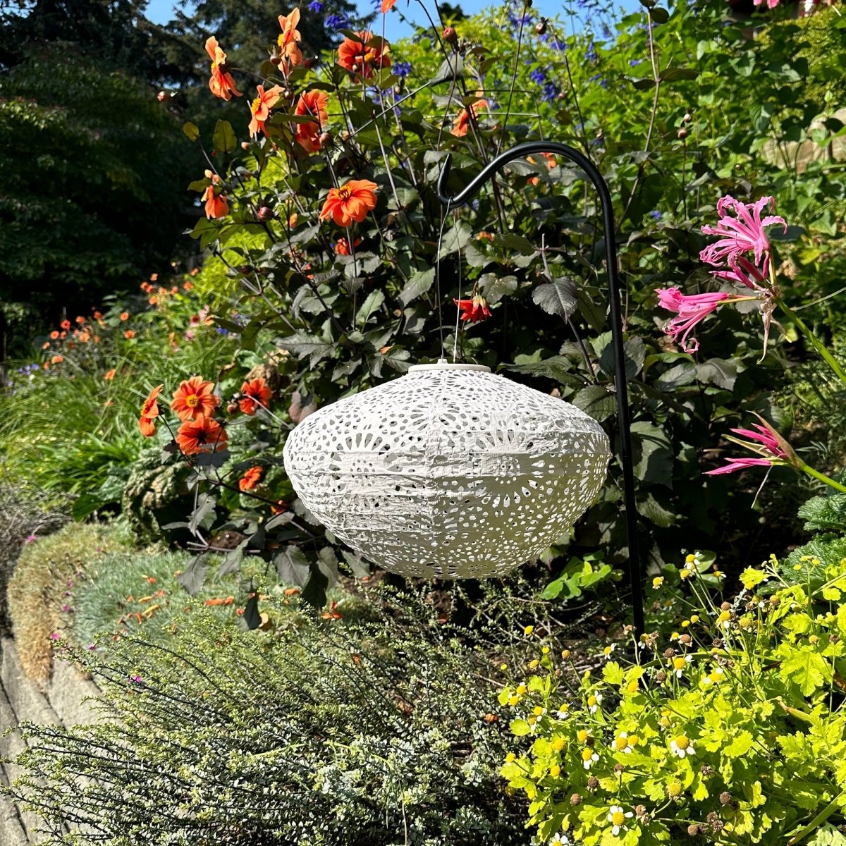 36" Steel Shepherd’s Hook for Solar Lanterns & Garden Decor - Napa Valley Wildflower Co.