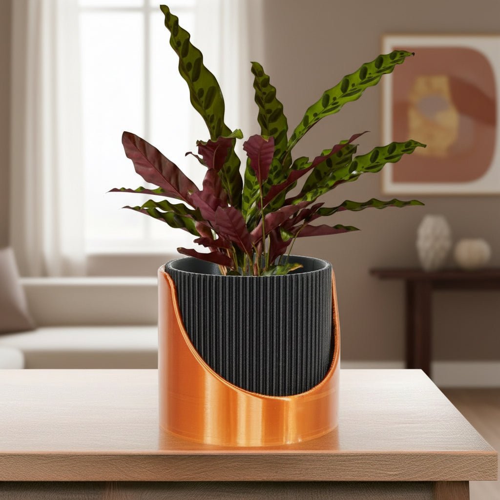 4 - Inch Ribbed Self - Watering Planter: Innovation in Every Drop - Napa Valley Wildflower Co.