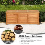 46 Gallon Acacia Wood Storage Bench – Outdoor Deck Box & Seating - Napa Valley Wildflower Co.