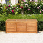 46 Gallon Acacia Wood Storage Bench – Outdoor Deck Box & Seating - Napa Valley Wildflower Co.
