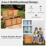46 Gallon Acacia Wood Storage Bench – Outdoor Deck Box & Seating - Napa Valley Wildflower Co.