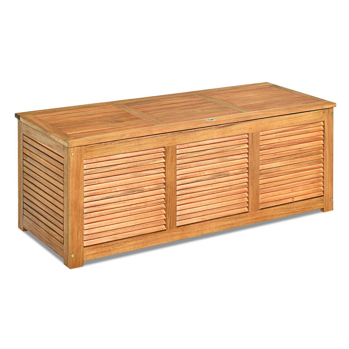 46 Gallon Acacia Wood Storage Bench – Outdoor Deck Box & Seating - Napa Valley Wildflower Co.