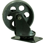 5" Black Vintage Cast Iron Casters (Swivel with Brakes) - Napa Valley Wildflower Co.