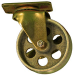 5" Gold Plated Cast Iron Casters (Swivel with Brakes) - Napa Valley Wildflower Co.
