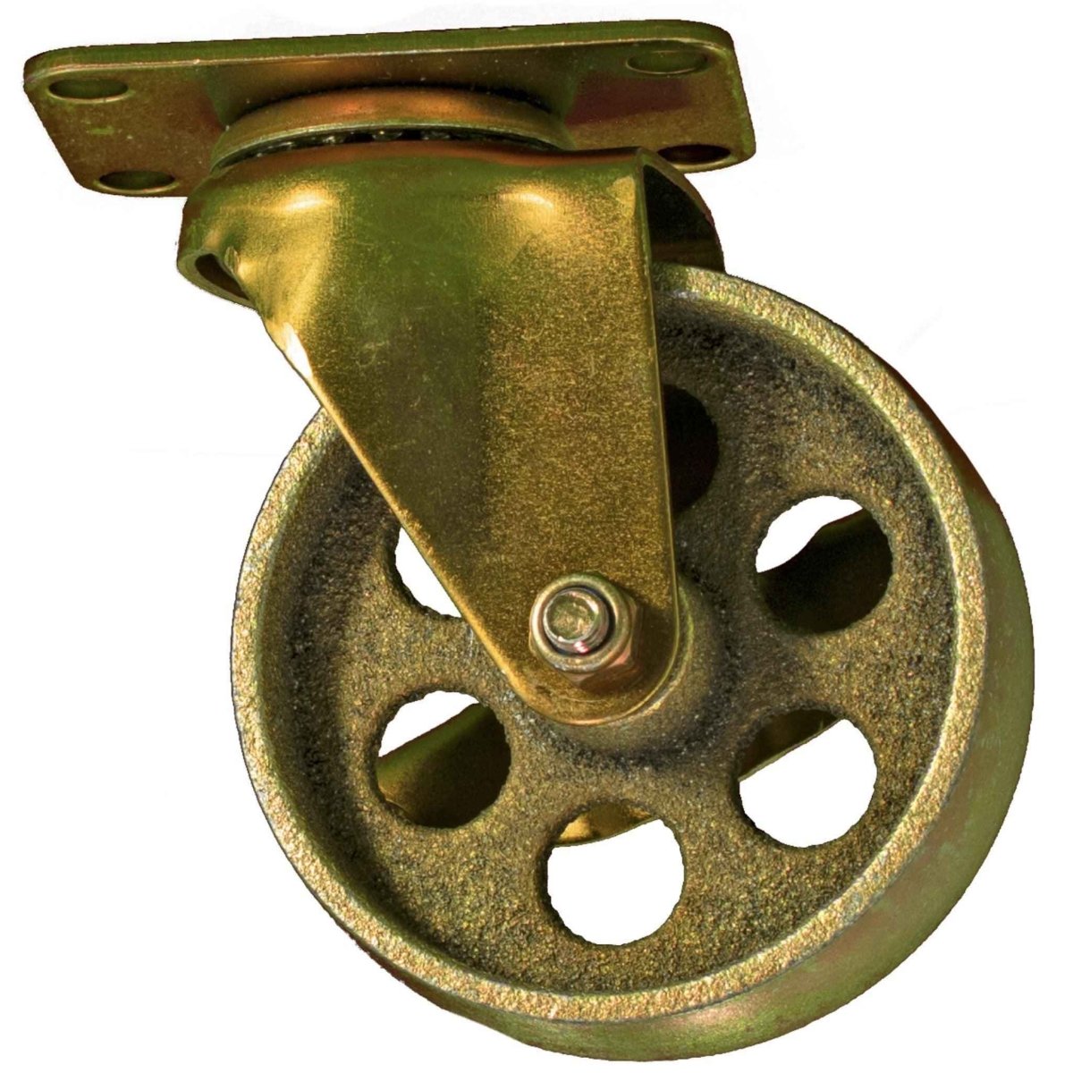 5" Gold Plated Cast Iron Casters (Swivel with Brakes) - Napa Valley Wildflower Co.