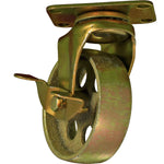 5" Gold Plated Cast Iron Casters (Swivel with Brakes) - Napa Valley Wildflower Co.