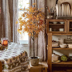 52 Inch Potted Foliage Maple Leaf Faux Tree - Napa Valley Wildflower Co.